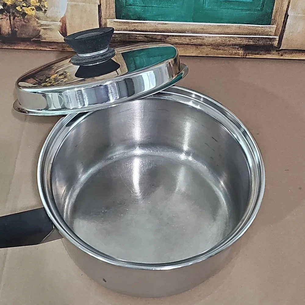 Amway Queen Cookware 3 Qt Sauce Pan Stainless Multi-Ply 18/8 Pot W/ Lid USA Made